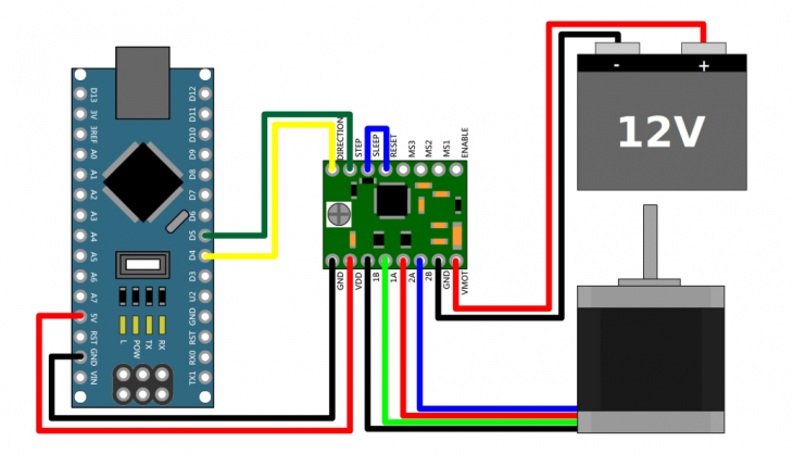Шаговый мотор nema 17 подключение